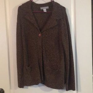 Sweater jacket with pockets